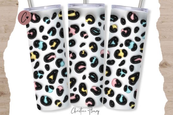 3D Inflated Pastel Leopard Print Tumbler: Elevating Your Sublimation Business with Trendy Designs