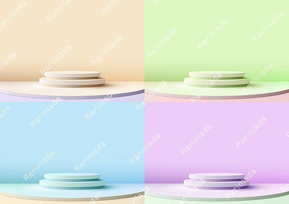 3D Pastels Podium on Soft Background