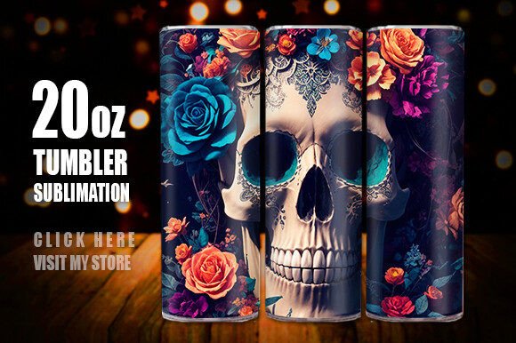 3d Skull Tumbler Wrap Png Sublimation: Elevating Your Drinkware Game