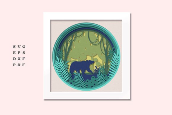 Crafting Dimensional Art with a 3D Bear Shadow Box Svg Template