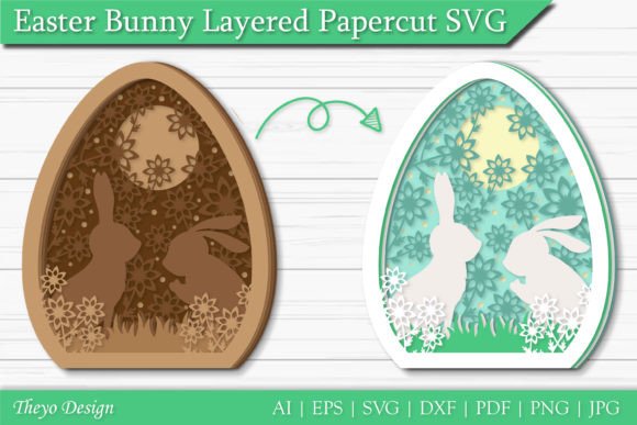 Easter Bunny Layered Papercut SVG Guide
