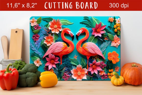 Elevating Kitchen Aesthetics with 3D Flamingo Sublimation Cutting Boards