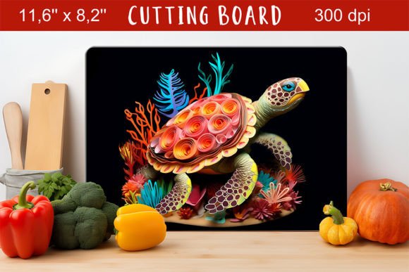 Elevating Kitchen Aesthetics with 3D Turtle Sublimation on Cutting Boards