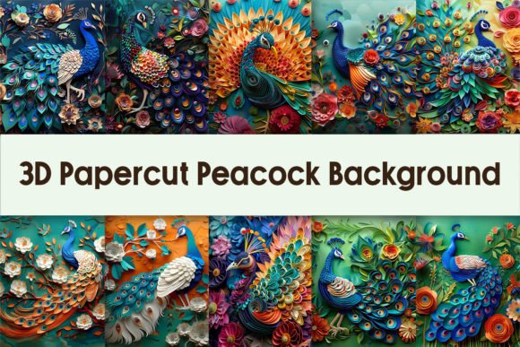 Elevating Visual Storytelling with the 3D Papercut Peacock Background