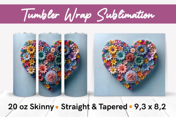 Elevating Your Sublimation Business with 3D Floral Heart Designs