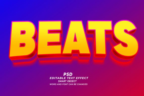 Evaluating the Beats Glowing Neon Sign PSD 3D Text Effect