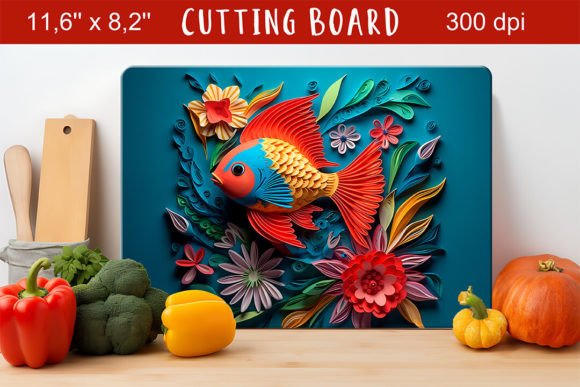 Floral Fish 3d Cutting Board: Integrating High-Resolution Sublimation Assets into Your Creative Workflow