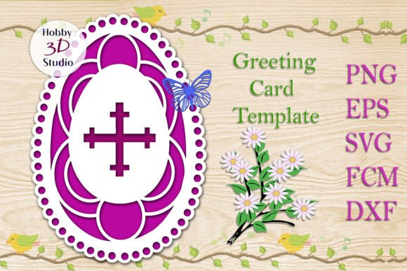 Happy Easter Card Template SVG Guide