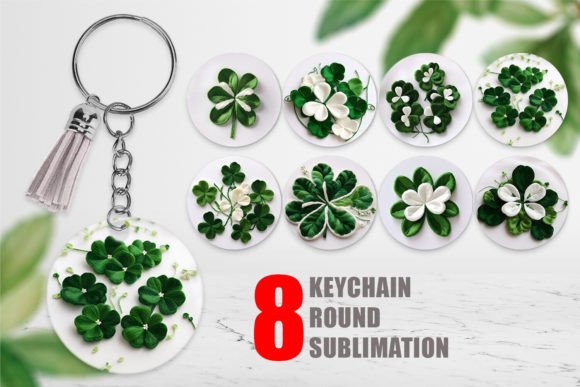 Keychain 3D Shamrocks Embroidery Guide