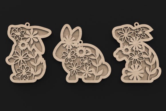 Laser Cut Easter Bunny SVG Files