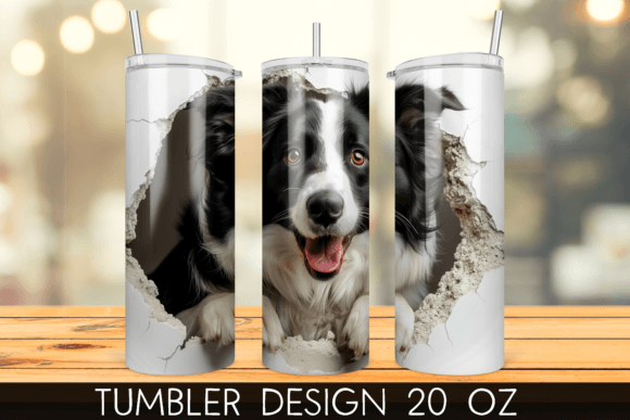 Mastering the 3D Border Collie Hole in a Wall Tumbler Design for Flawless Sublimation