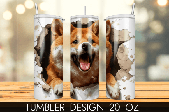 Mastering the 3D Shiba Inu Hole in a Wall Tumbler Wrap for Professional Sublimation Results
