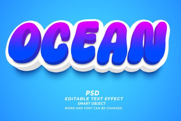 Mastering Visual Impact: A Guide to the Ocean PSD 3D Editable Text Effect