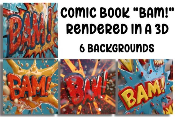 Pop Art BAM Backgrounds in 3D: Elevating Design with Comic Book Dynamism