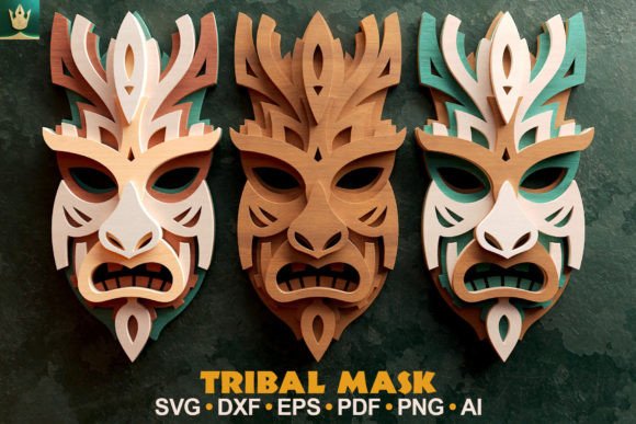 Strategic Design Application: The Tribal Mask V4 3D Layered SVG Cut File