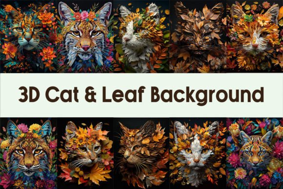 Strategic Visual Positioning with the 3D Cat Leaf Background