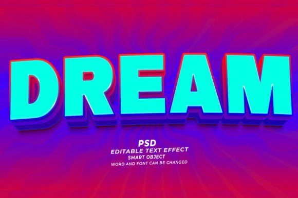 Streamlining Visual Design with Sweet Dream PSD 3D Editable Text Effect