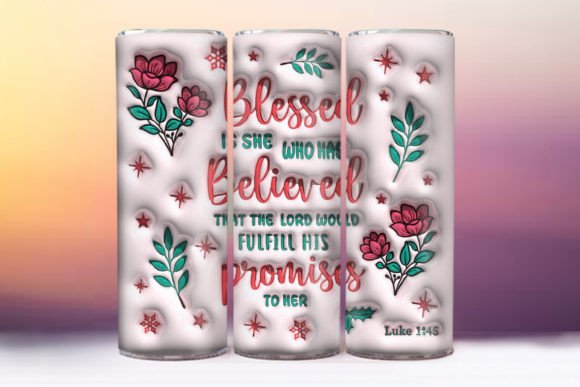 Understanding Digital Sublimation Designs: A Guide to the Flower Christian 3D Inflated 20oz Skinny Tumbler Template