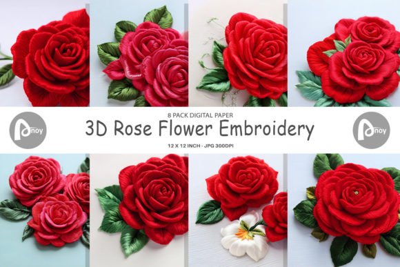 Unlocking Artistic Potential with Digital Paper 3D Rose Embroidery