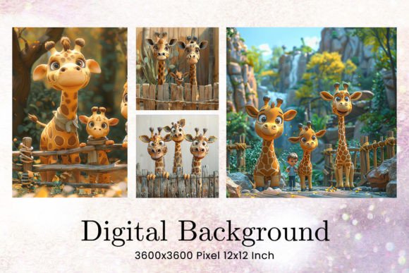 Unlocking Creativity with 3D Giraffe Background Wallpaper Wall Art Digital Downloads