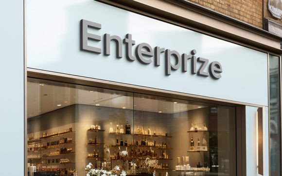 Visualizing Brand Identity with a Facade Sign 3D Logo Storefront Mockup