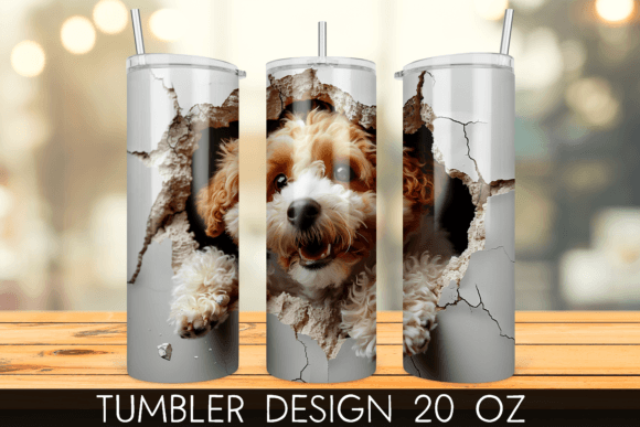 Why the Dog 3D Poodle Hole in a Wall Tumbler Design Is a Smart Choice for Sublimation Creators